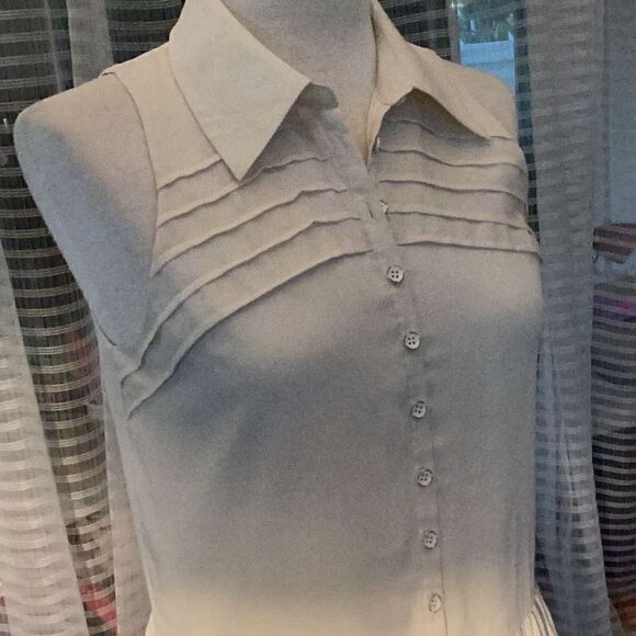 Kensie Women’s Cream Drop Waist Sleeveless Lined Dress Medium - Picture 5 of 6